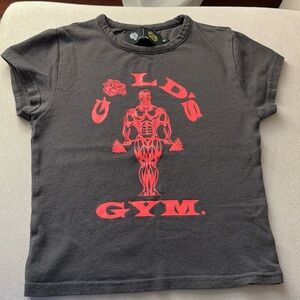 Gold's Wolf "Baby" Tee in Wolf Gray